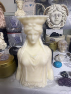 Athena , Hades and Persephone, greek soldier statue candle and Persephone