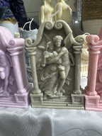 Angelic love and large archangel micheal with 2 griffins and fairy angel