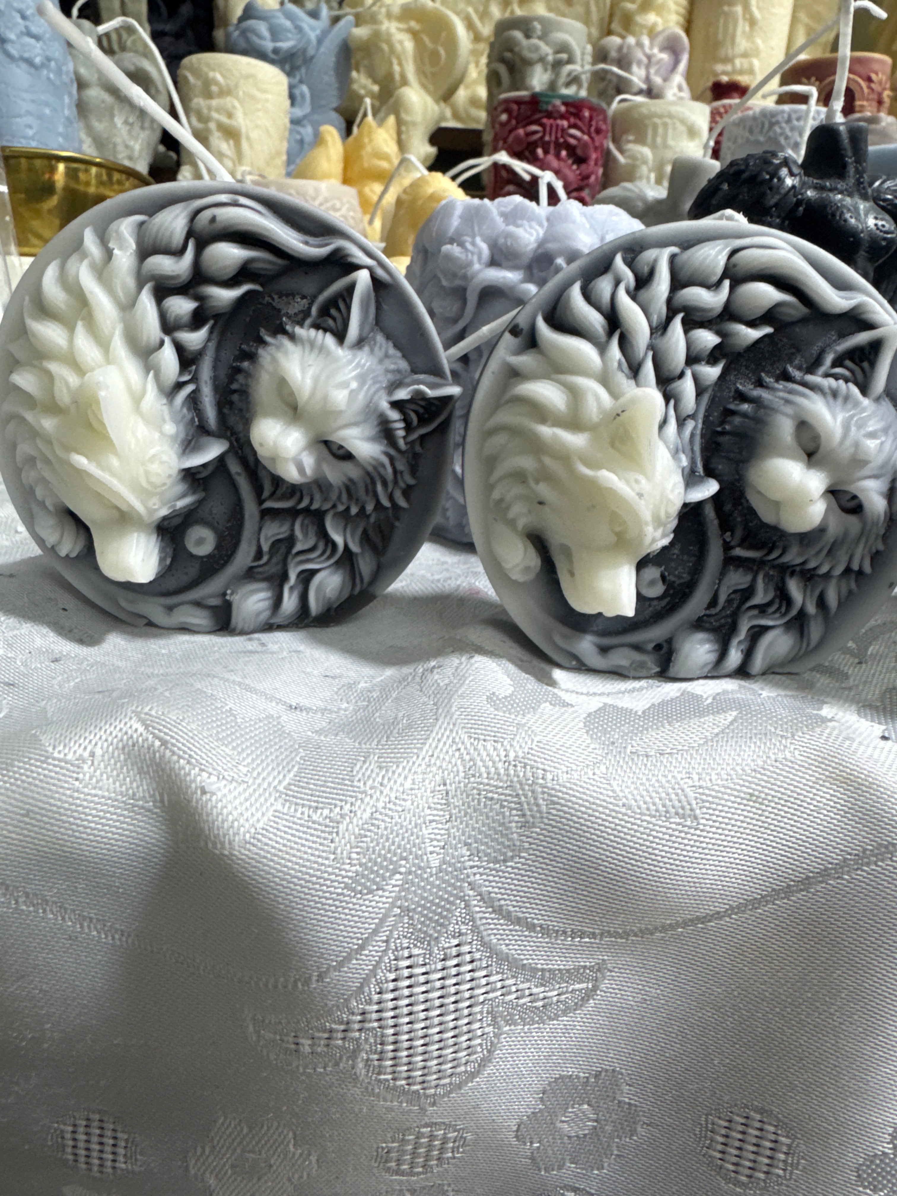 Demons witches angels and foxes,dragons,tree of life,crows,mother earth,celestial moon, angel moon,ying yang,purple lyrebirds,purple dragon.and more on their way