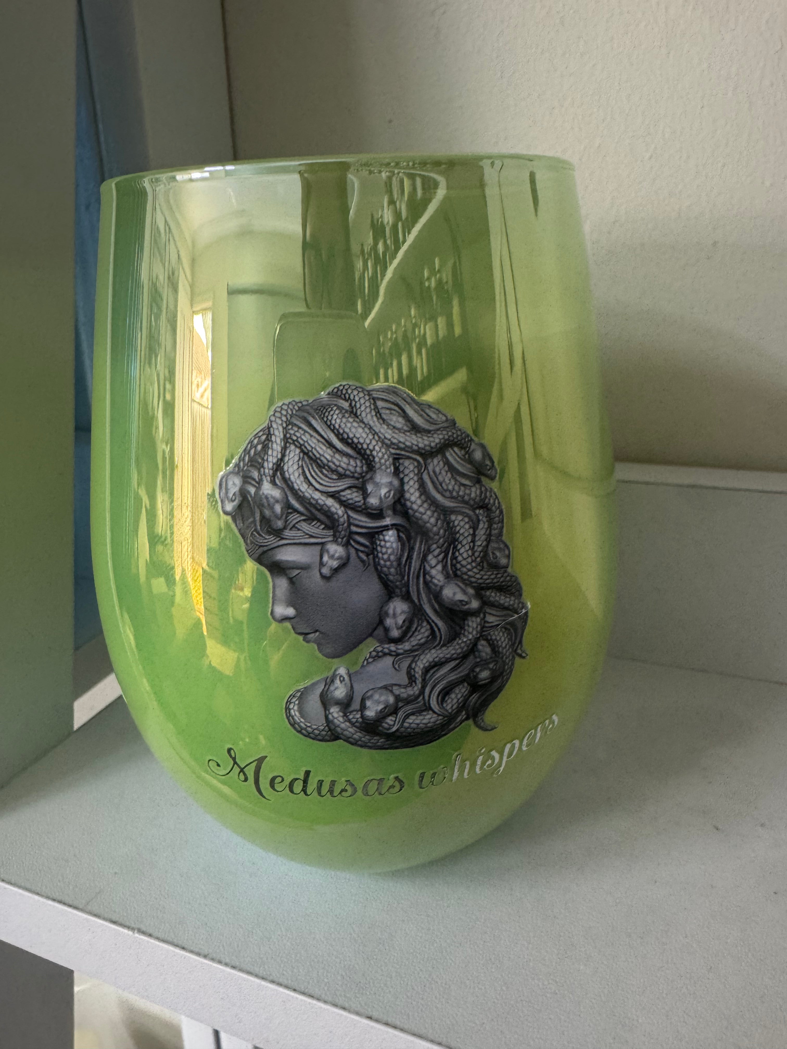 Pomegranate soy wax candle 300 grams in green vessel