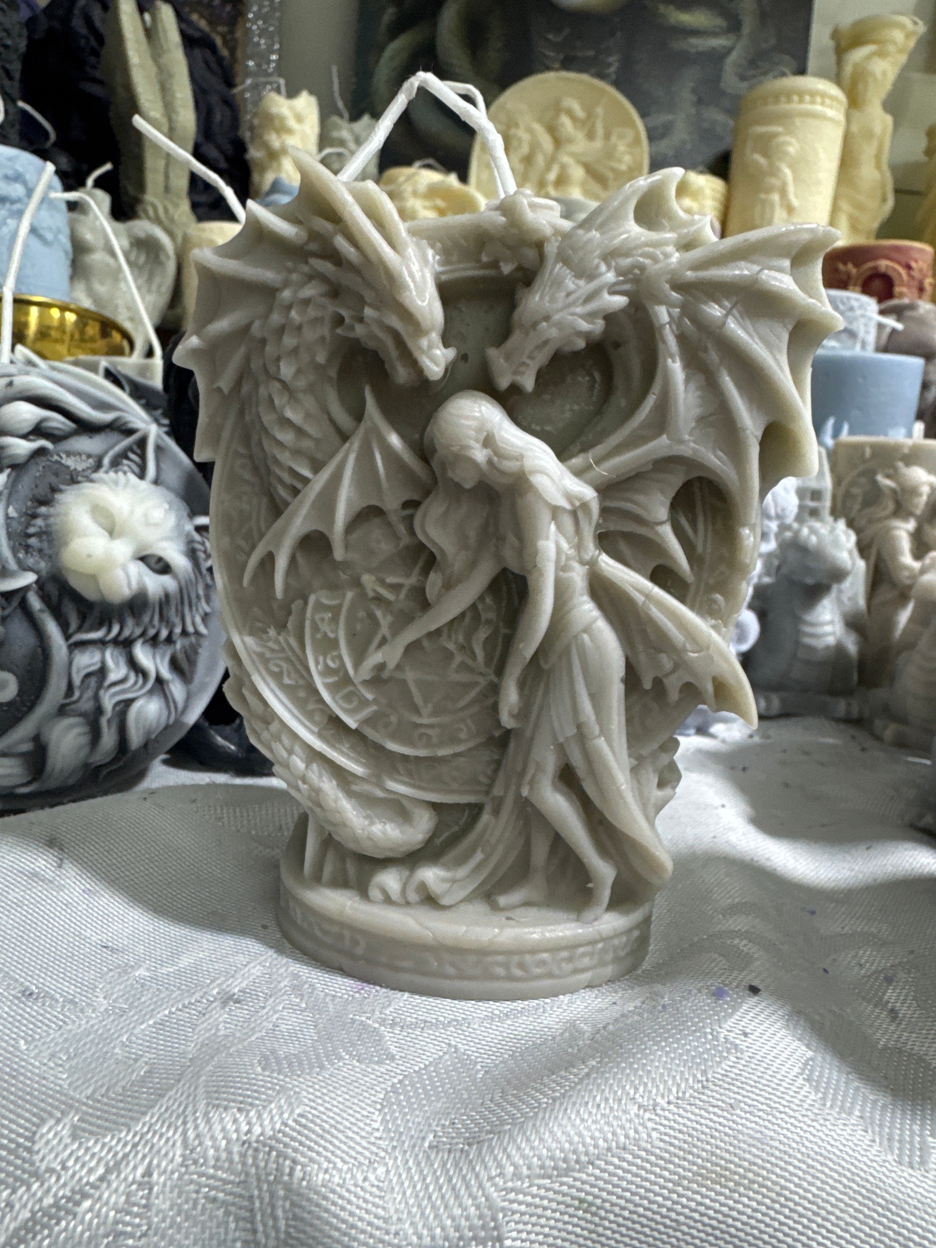 Demons witches angels and foxes,dragons,tree of life,crows,mother earth,celestial moon, angel moon,ying yang,purple lyrebirds,purple dragon.and more on their way