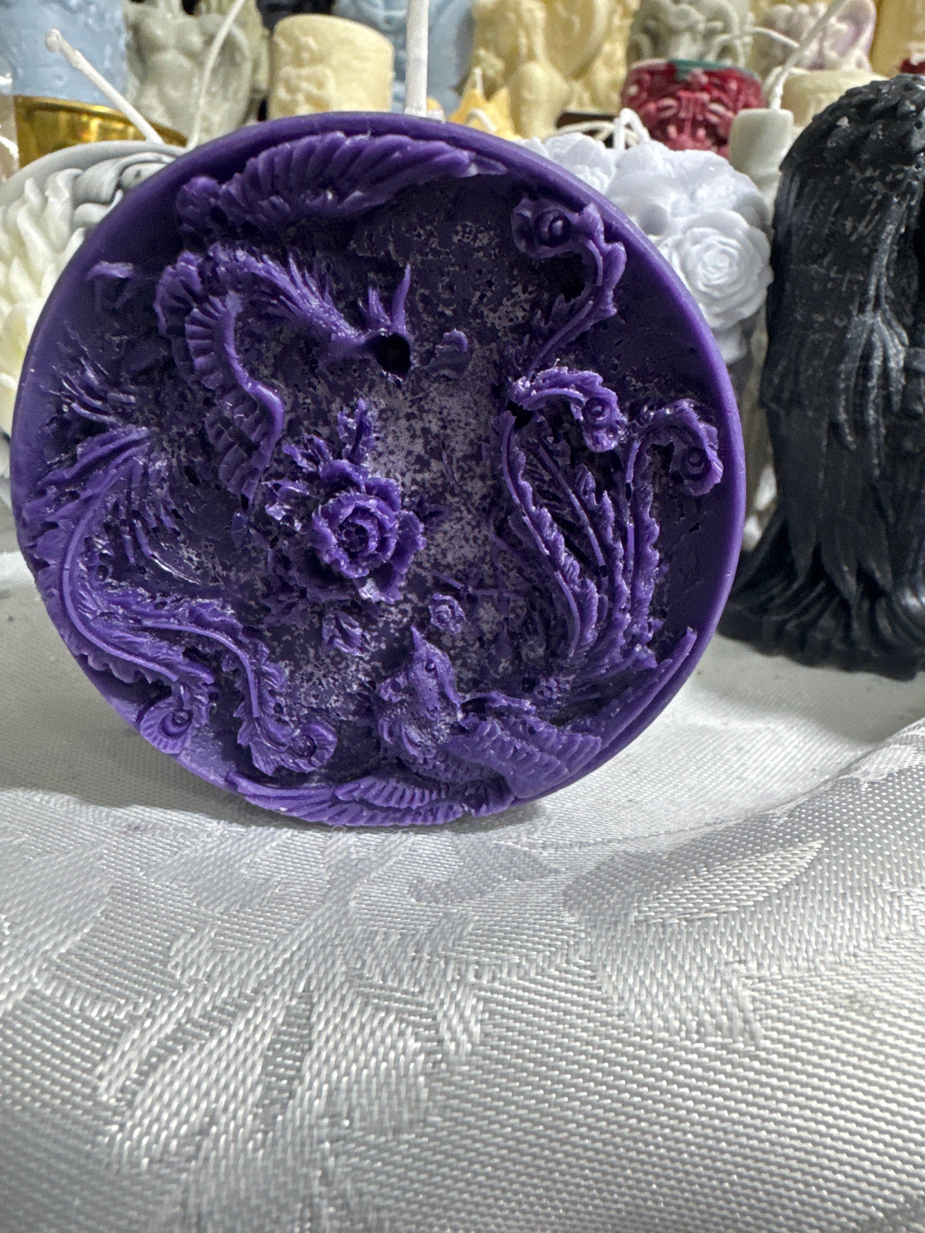 Demons witches angels and foxes,dragons,tree of life,crows,mother earth,celestial moon, angel moon,ying yang,purple lyrebirds,purple dragon.and more on their way