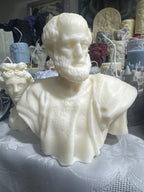 Large Themis angel of justice and Aristotle the philosopher and the spartan