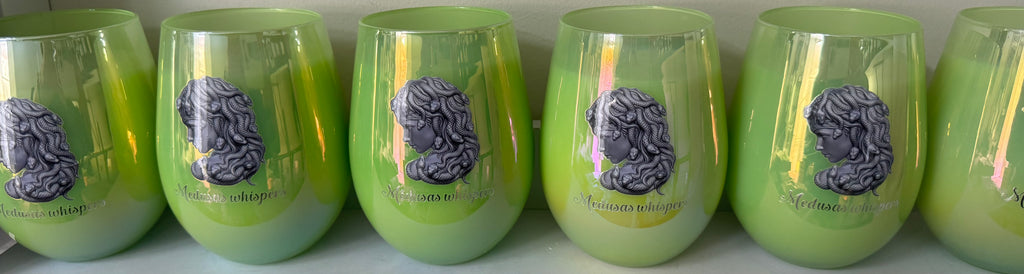 Pomegranate soy wax candle 300 grams in green vessel