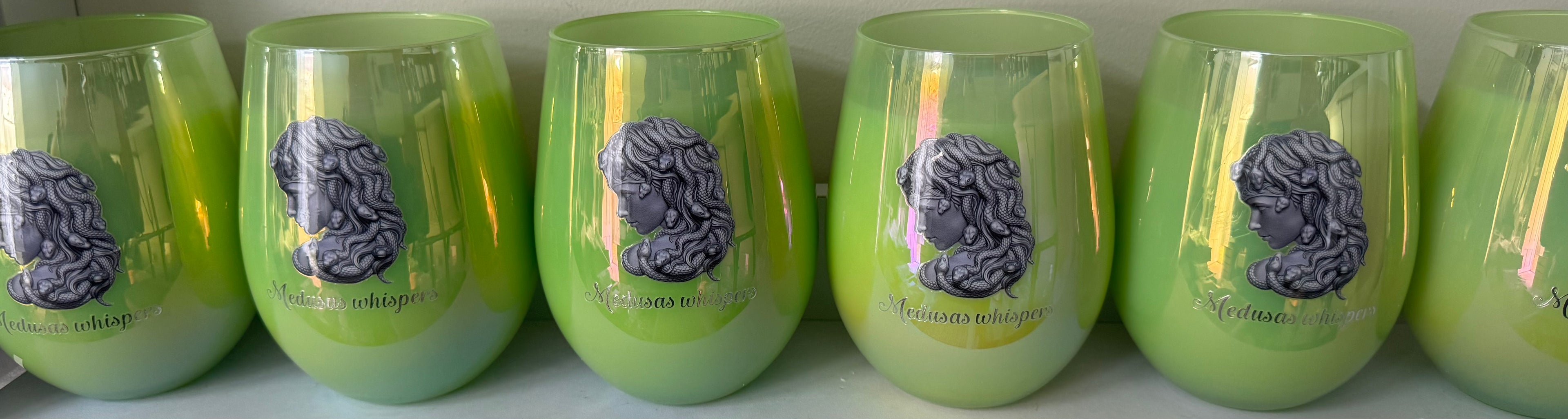 Pomegranate soy wax candle 300 grams in green vessel