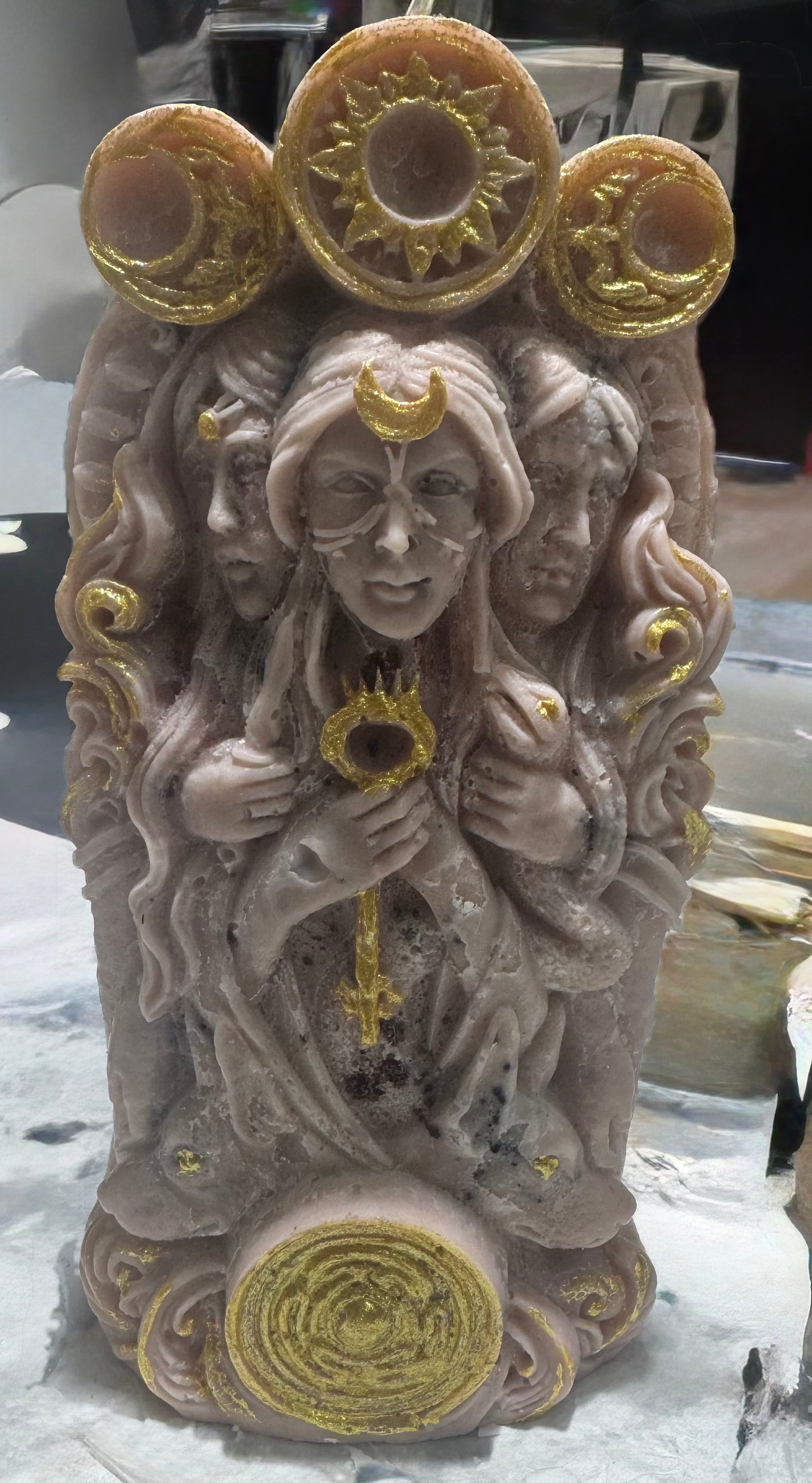 Palmistry guide candle and Hekate large the 3 fates large