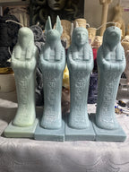 Egyptian 4 Canopic  jar candles sons of Horus