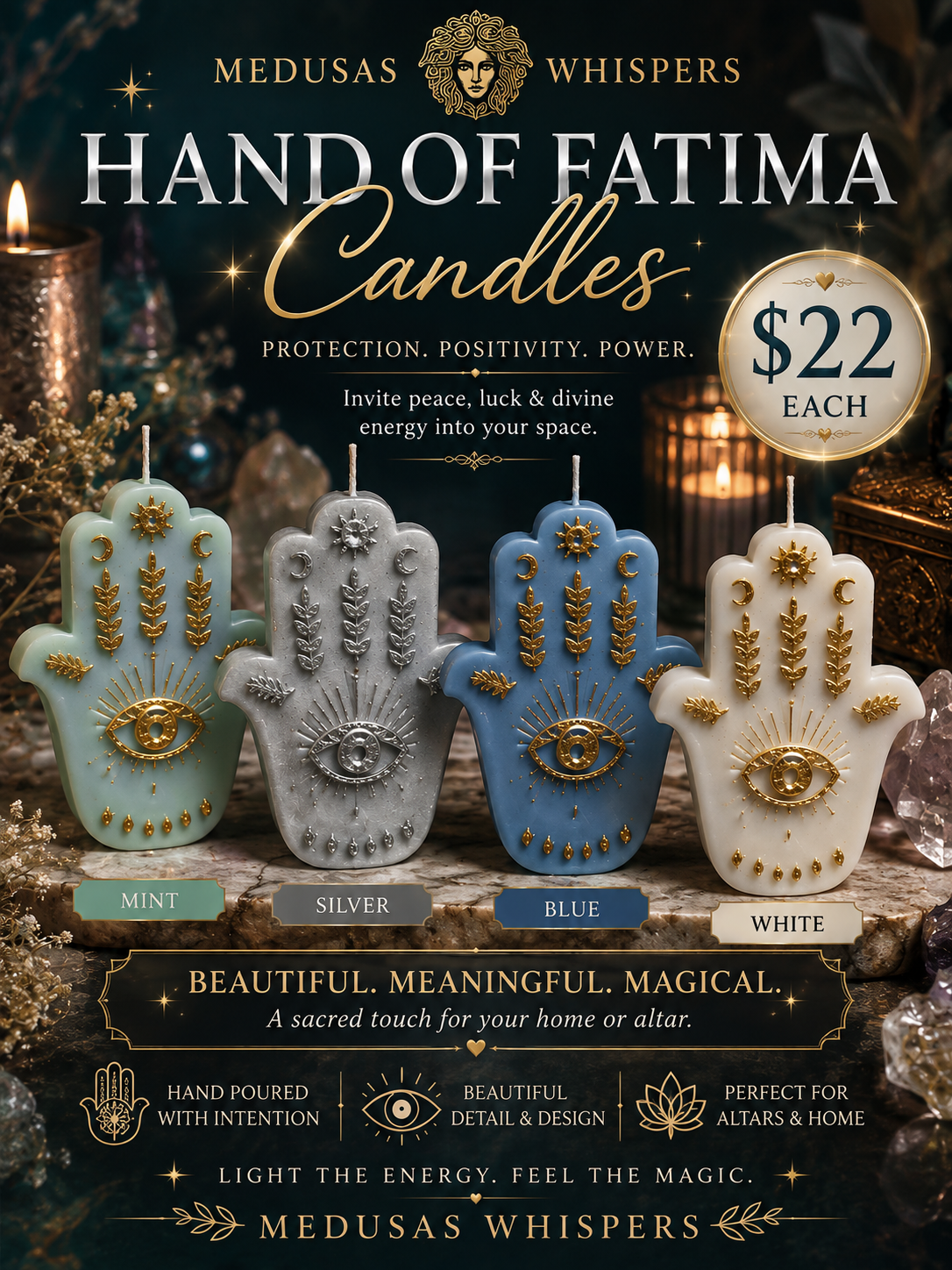 Hand of Fatima candle