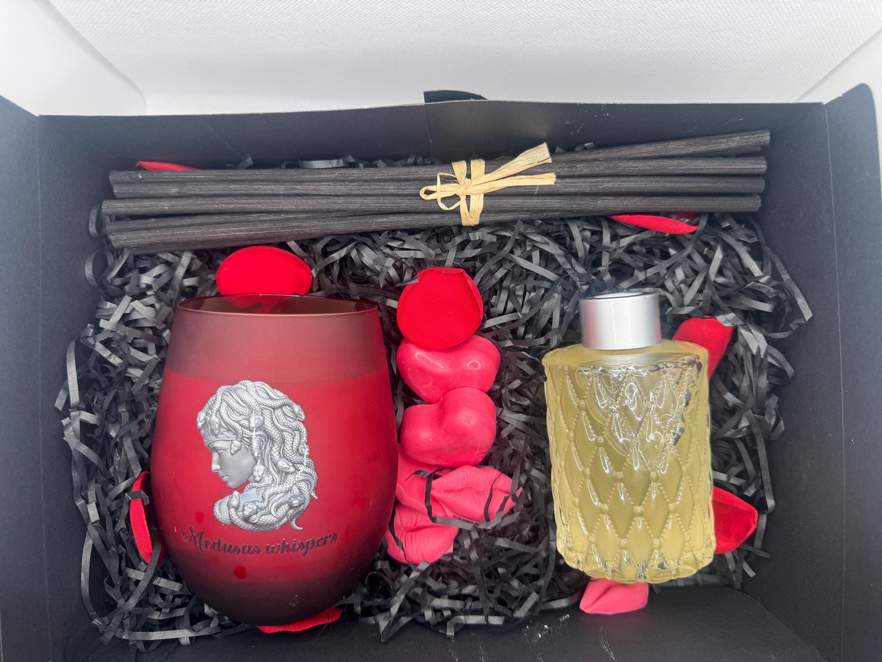 Scented Soy Wax Candle Gift Pack: Reed Diffuser and Wax Melts