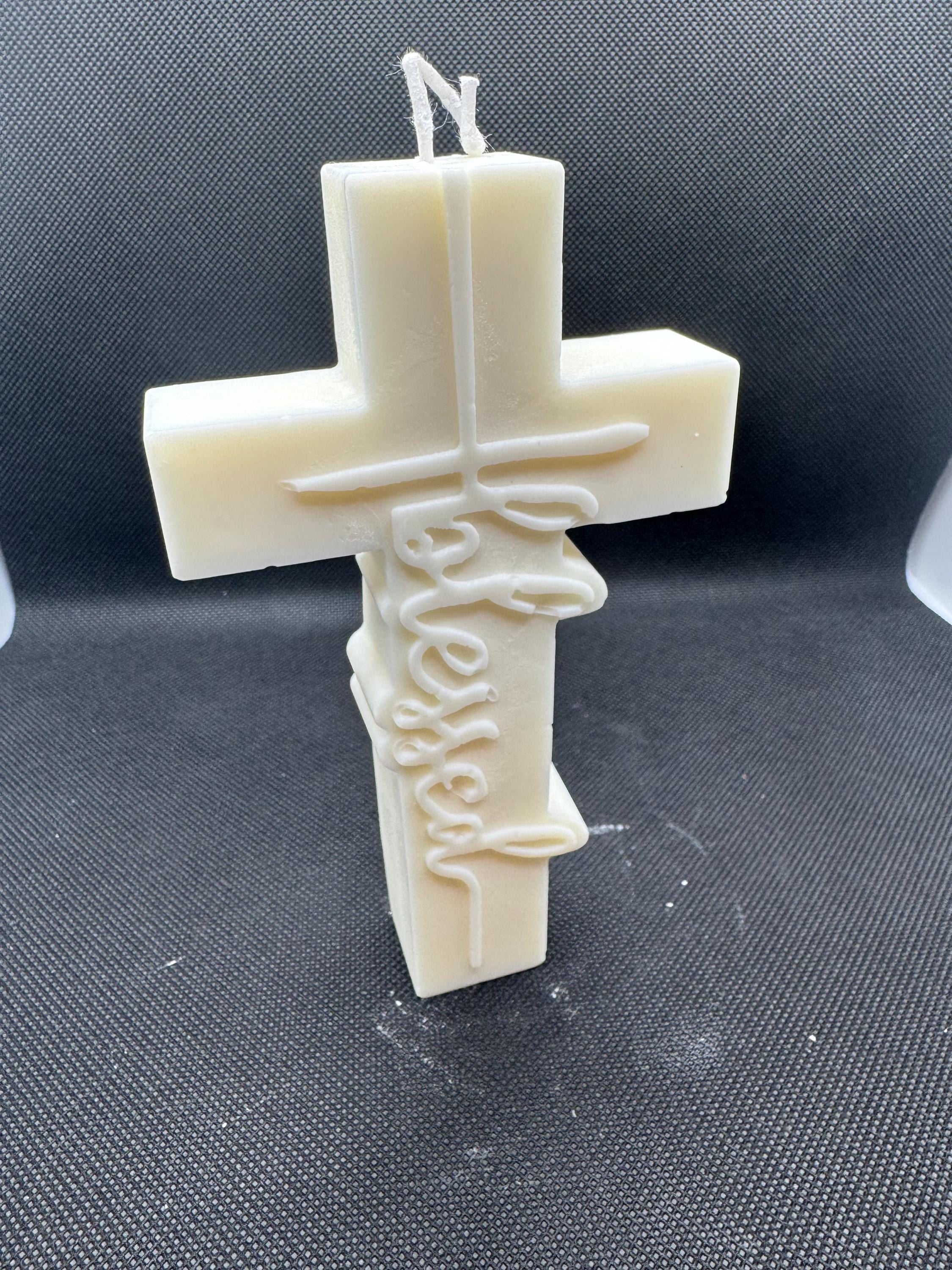 3 piece  Livani Scented Soy and beeswax Candle Set: Religious Gift, Calming Aroma