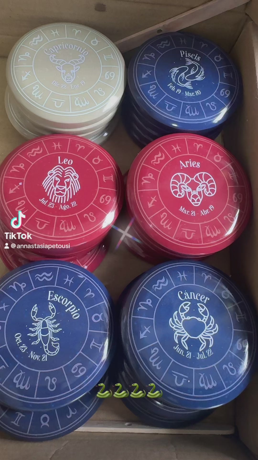 Star sign candles in tins limited edition